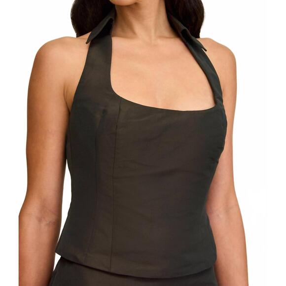 NEW CULT GAIA tarini halter top in dark java